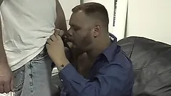 Skinny twink gets all slutty to taste a bear's delicious honey