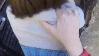 Euro teen POV screwed in public on spycam