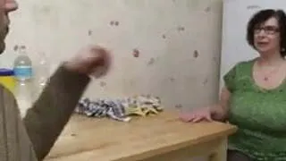 Busty Granny in Stockings and Glasses Fucks