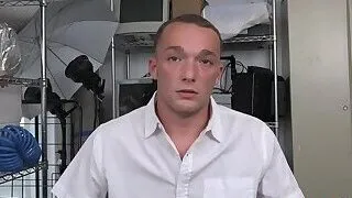 White cracker is coerced by horny director into taking his big black cock