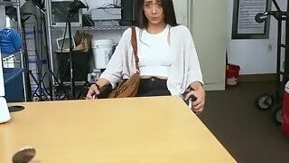 Get up on the desk and take my big black cock hard and deep