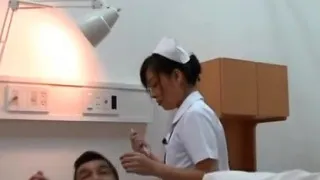 Curvy a-hole asian nurse severe encounter with a huge dick