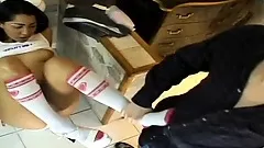 Allie Ray and Scott Lyons in mutually satisfying oral sex and foot fetish