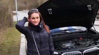 Big tits lost teen hitchthikes and gets fucked by a stranger