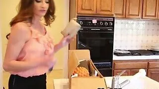 Indecent stepmom engages in hot threesome with horny teens