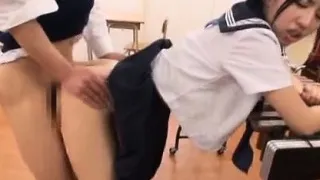 Pretty young asian babe gets drilled hard and eats semen