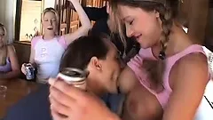 Naughty blonde college girl with big boobs Katie Alexander gets fucked in both holes