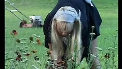 Dude gets horny from his hot brunette nurse then bangs the blonde maid