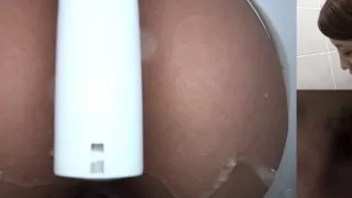 Fetish slut pees on cam