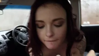 Tattooed redhead bangs big cock instructor