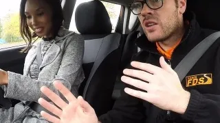 Instructor shoves huge dick in ebony