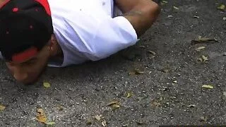 Skinny criminal is taken to milf cops spot for a hot banging