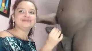 Mature interracial fuck on webcam