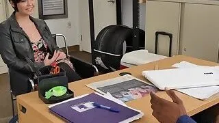 Chick in dress gets nailed by horny casting directors big cock