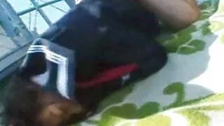 Cute Japanese Coed exhibs and fucked outdoor