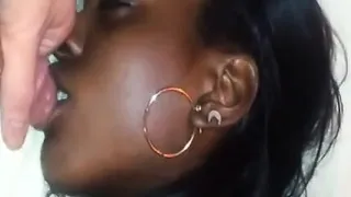 Ebony revenge slut interracial fuck and bukkake facial