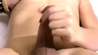 Feminine teen shedoll masturbates hardcore until big cumshot