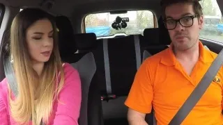 Big ass and natural tits student bangs in car