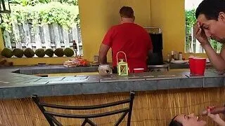 Anally banged teen drilled by stepdads friend