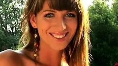 Long-haired sly-puss is showing her splendid body forms and yummy altar of love