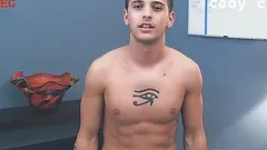 He's got a good eye for talent and gets his model to pose and strip