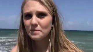 Amateur teen picked up on the beach and fucked in a van