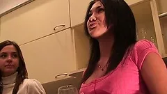 College students study internal dimensions of roommate's pussy