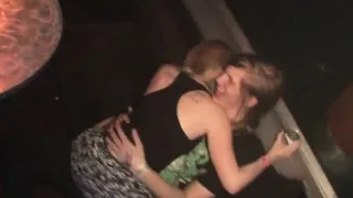 Stunning babes have fun in the club