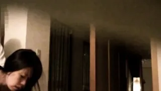 Japanese babe sucks cock