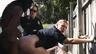 Two busty female cops fucked hard by a big black cock