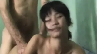 Doggy style pounding for skinny Asian amateur