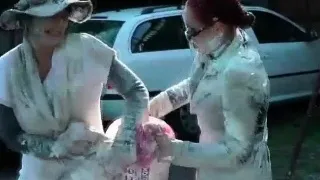 Two Hot Chicks in a Mud Fight