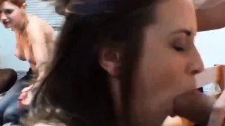 College teens having a blowjob and pussy licking party