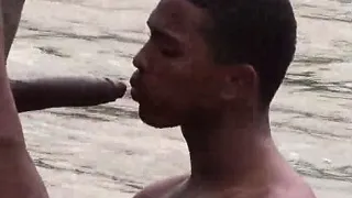 Studly Latin twinks get a boner after a skinny dip