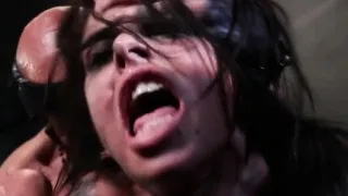 Submissive skank punished with rough facefuck