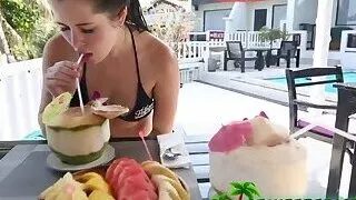 Sensual BJ and anal with GF in hotel room on exotic holidayz