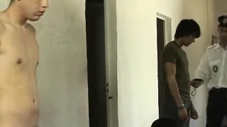 Old freak strips naked several hot prison newbies