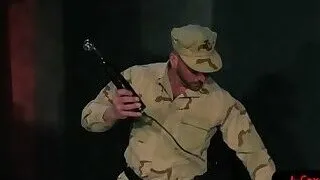 BDSM sub gets his tight hole stretched