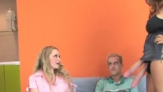 Cuties nail bfs anal with huge strap dildos and splash semen