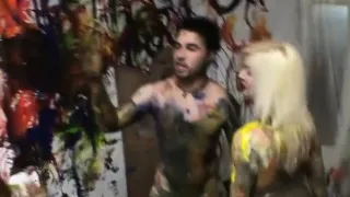 College teens bodypaint party ends in groupsex with the boys