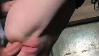 Petite skinny girl anal fucking and cumshot