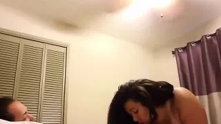 Fat girl having fun sucking and riding my big dick