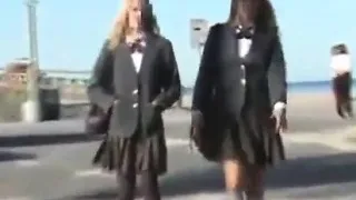 Blonde groped on-bus by asian