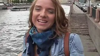 Talent scout tricks teen to fuck