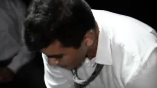 Straight guy strips for older gay man and uses butt plug