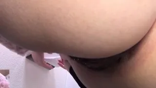 Asian skank pee public