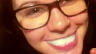 Teen With glasses hates wasting cum