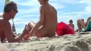 Beautiful naked women spied on at Nude beach