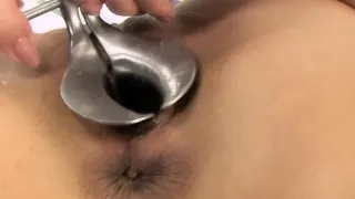 Slender babe toys her fleshy flower and ass