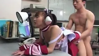 Asian bitch getting fucked from the back doggy style